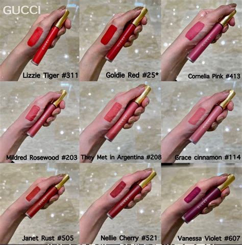 gucci liquid|Gucci lipstick color chart.